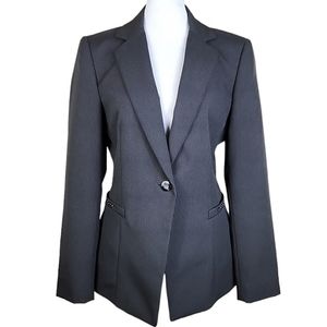 Tahari Black Pinstripe Professional Blazer